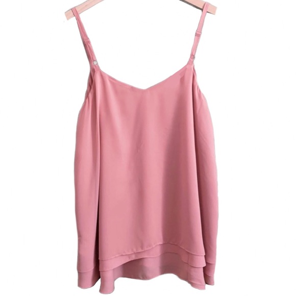 torrid Tops - Torrid Dusty Pink DBL Layer Swing Tank Cami L, 0